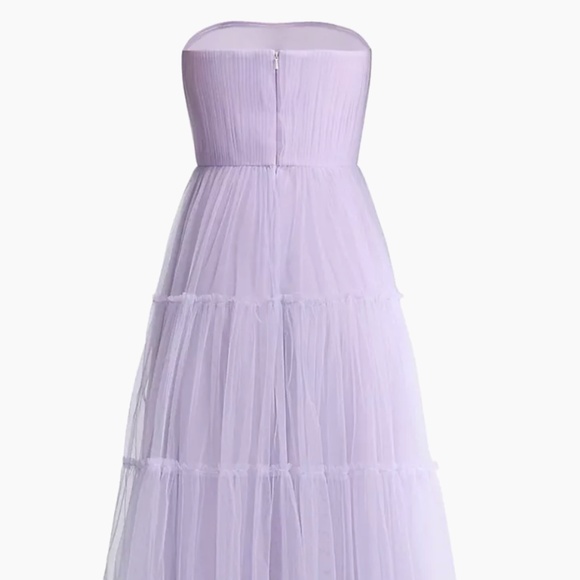 Zac Posen Lavender Strapless Wedding Dress - Picture 8 of 9